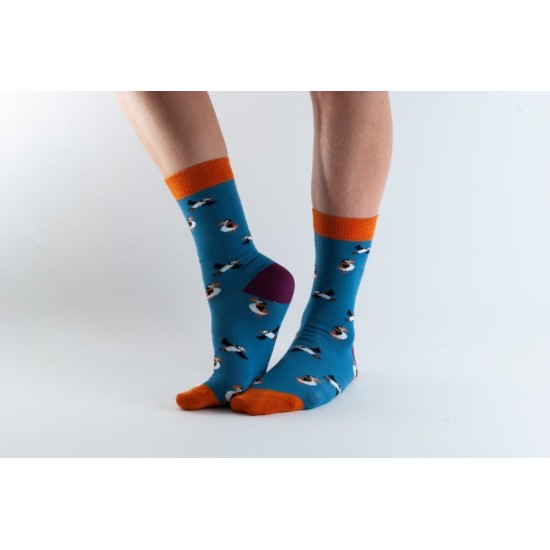  Doris & Dude Bamboo Socks Blue Puffins