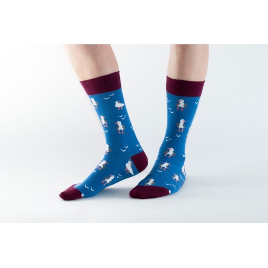  Doris & Dude Bamboo Socks Blue Seagulls