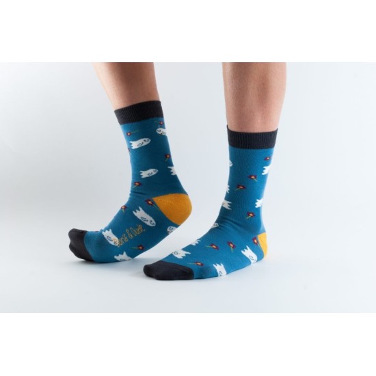 Doris & Dude Bamboo Socks Blue Spooky