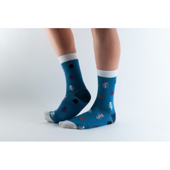  Doris & Dude Bamboo Socks Blue Winter Trees
