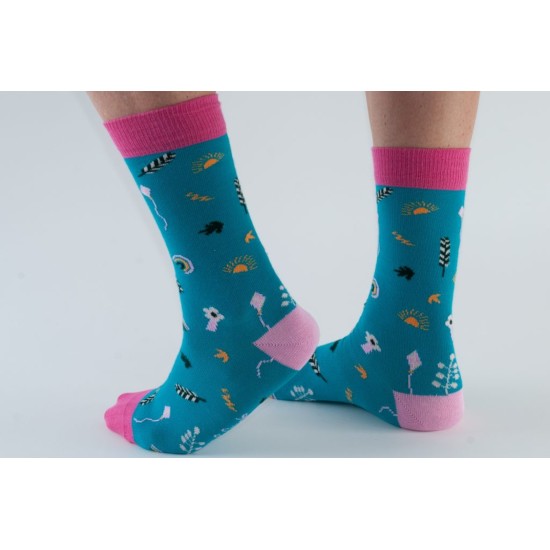  Doris & Dude Bamboo Socks Teal Kites