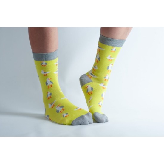  Doris & Dude Bamboo Socks Lime Seagull  