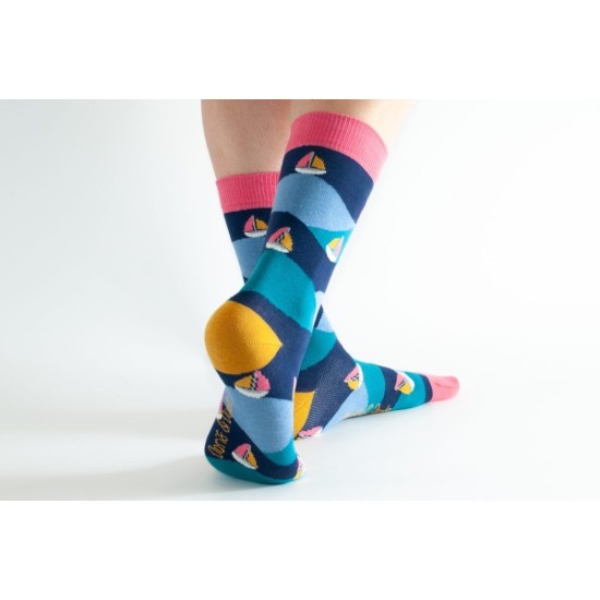  Doris & Dude Bamboo Socks Navy Boats
