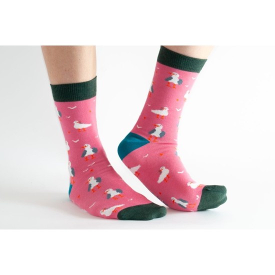 Doris & Dude Bamboo Socks Pink Seagull