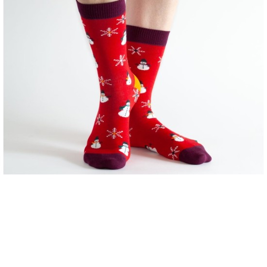  Doris & Dude Bamboo Socks Red Snowman