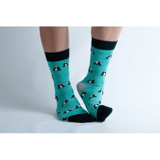  Doris & Dude Bamboo Socks Teal Panda