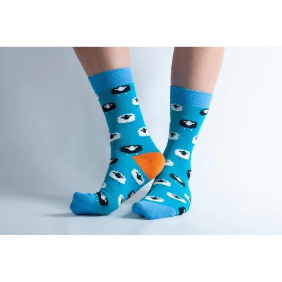  Doris & Dude Bamboo Socks Teal Sheep