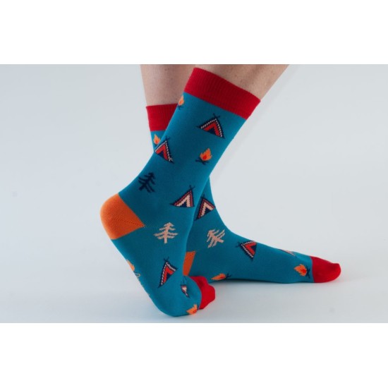  Doris & Dude Bamboo Socks Blue Camping