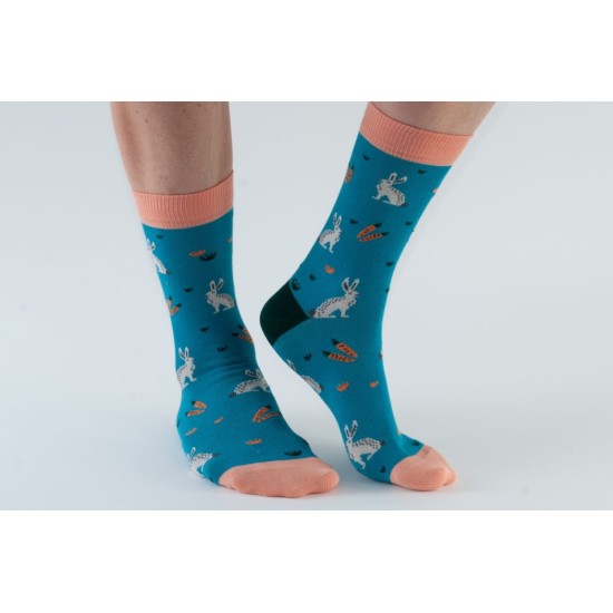  Doris & Dude Bamboo Socks Blue Rabbits