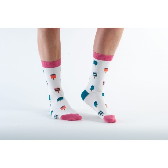  Doris & Dude Bamboo Socks White Lollies