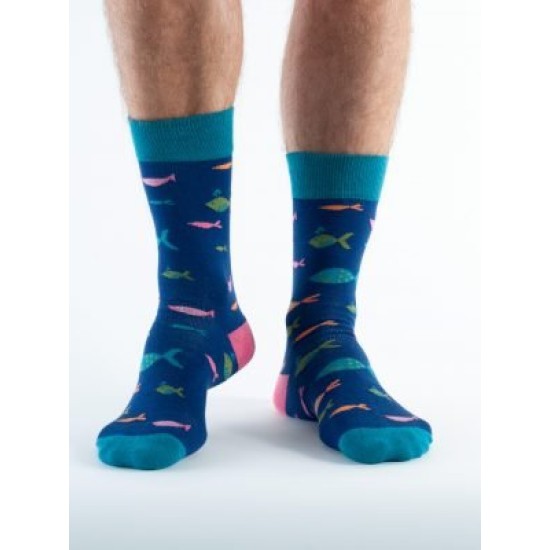 Doris & Dude Socks    Blue Fish