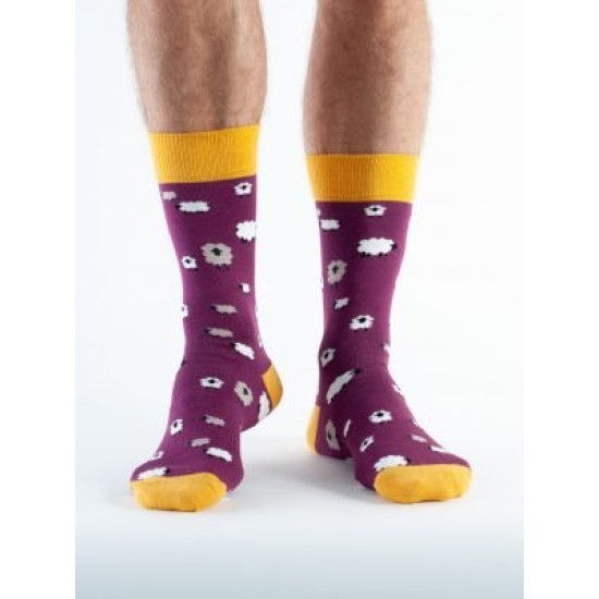 Doris & Dude Socks    Magenta Sheep