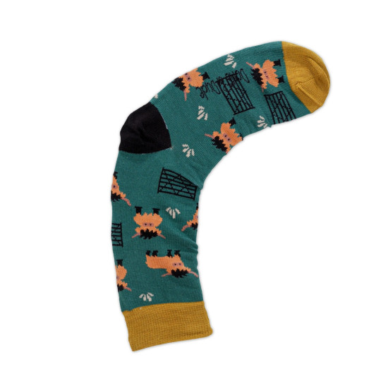 Doris & Dude Socks Green Highland Cow
