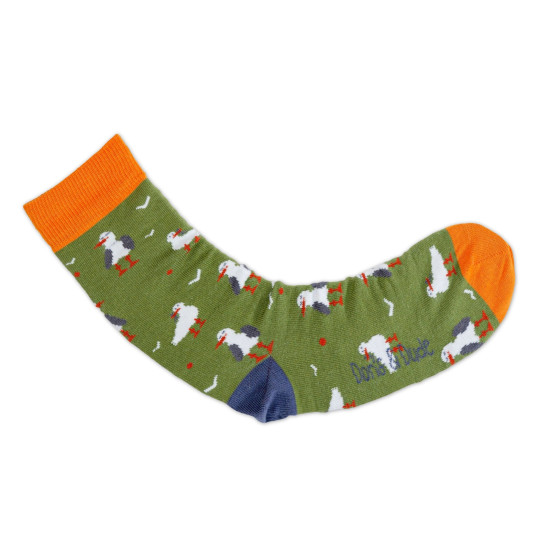 Doris & Dude Socks  Green Seagull 