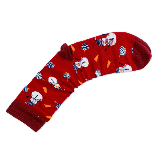Doris & Dude Socks  Red Snowman