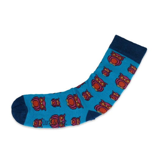 Doris & Dude Socks Turquoise Owl