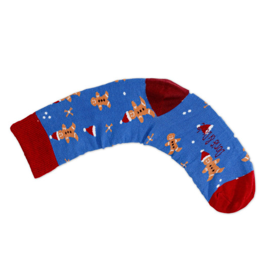 Doris & Dude Socks Blue Gingerbread Man