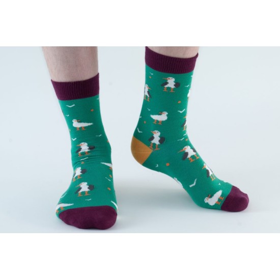 Doris & Dude Socks Green Seaguls
