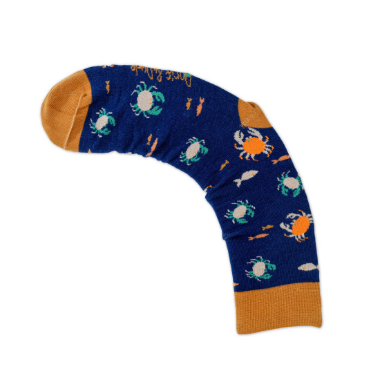 Doris & Dude Socks Navy Crabs