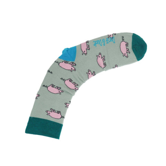 Doris & Dude Socks Sage Pigs