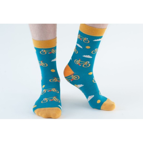 Doris & Dude Socks Blue Racer Bike