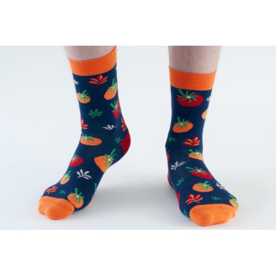 Doris & Dude Socks Navy Tomatoes