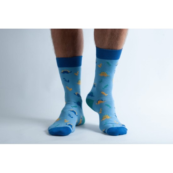 Doris & Dude Socks Blue Dinosaur