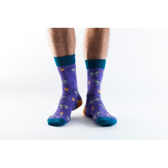Doris & Dude Socks Purple Zebra