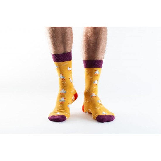 Doris & Dude Socks Gold Seagull