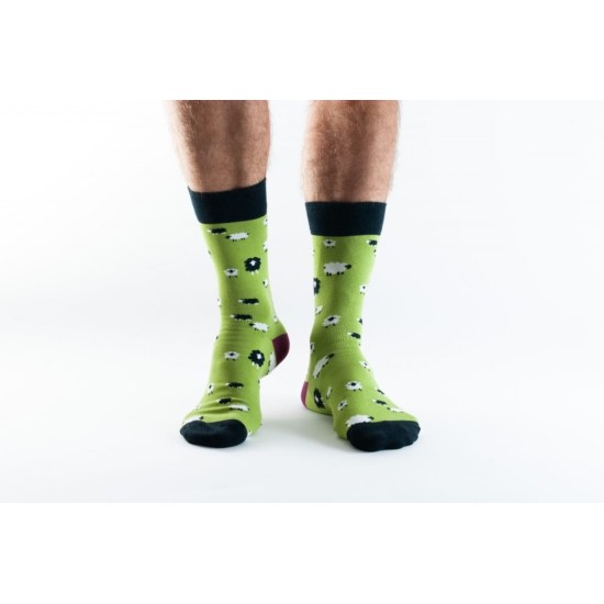 Doris & Dude Socks Green Sheep