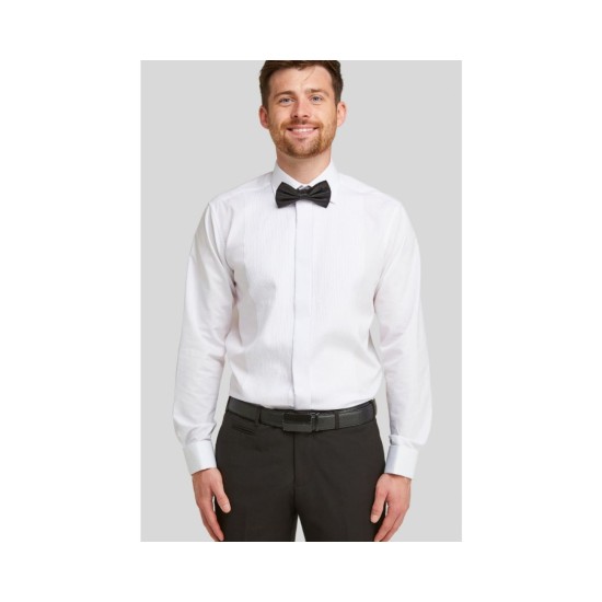 Double Two Mock Pleat Dress Shirt
