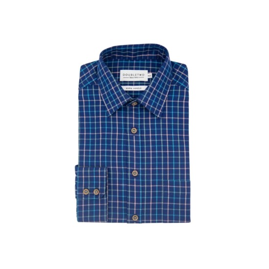 Double Two Navy Tattersall Check
