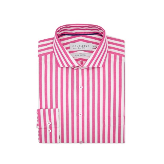 Double Two Red Bold Stripe L/S Shirt 