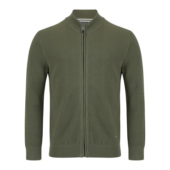 Douglas Green Long Sleeve Full Zip Sweater