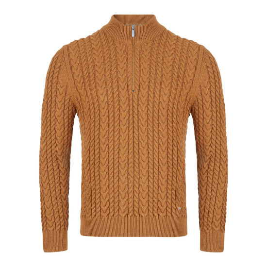 Douglas Half Zip Sweater Orange
