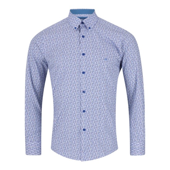 Douglas L/s Blue Geneva Casual Shirt