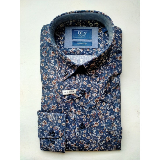 Douglas L/S Dark Blue Floral