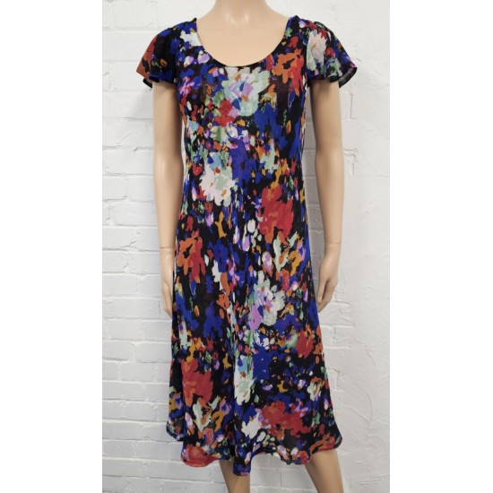 Cap Sleeve Dress Reversible - Multi