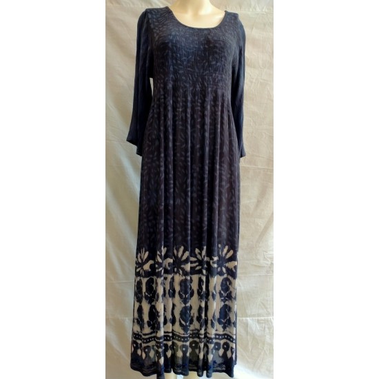 Tie-Dye Print Dress - Grey