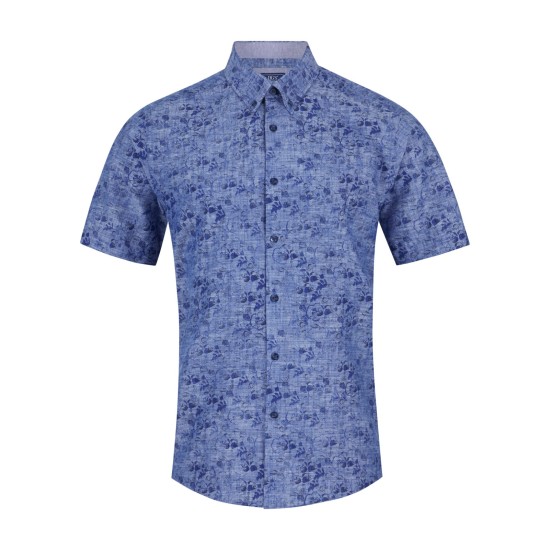 Drifter Blue Regular Short Sleeve Casual Shirt