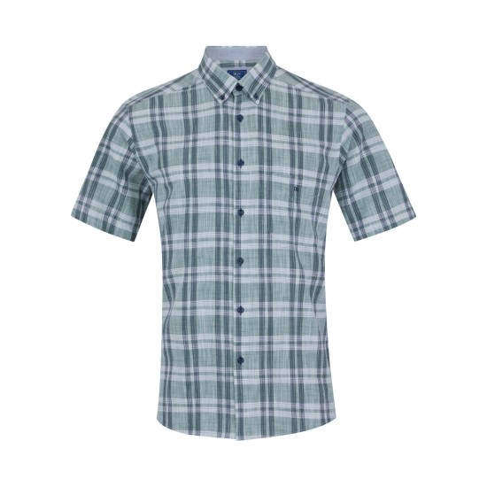 Drifter Green Regular Short Sleeve Casual Shirt
