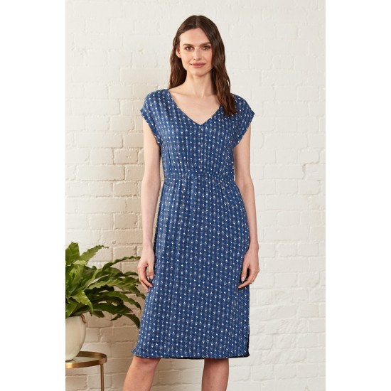 Easy V/N Dress- Indigo
