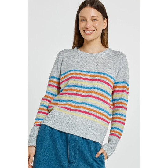 Elinda Sweater Rainbow Stripe