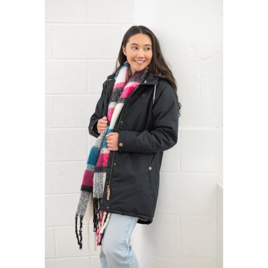 Eva Long W/P Jacket-Black
