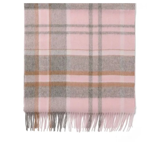 Failsworth Lambswool Scarf- Blush Check