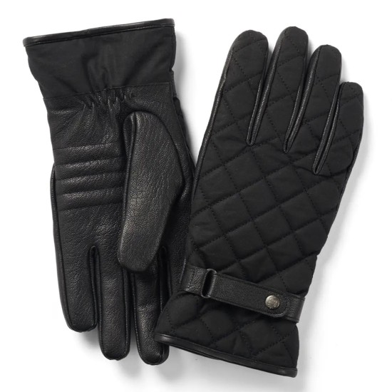 Failsworth Wax Quilt Olive & Black Gloves