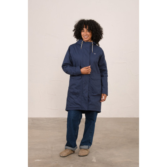 Fallon Cotton Rich W/Proof Coat -Navy
