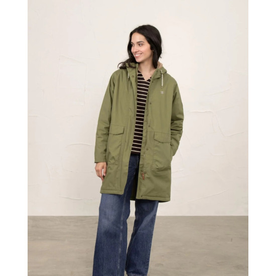 Fallon W/Proof Cotton Rich Coat- Olive