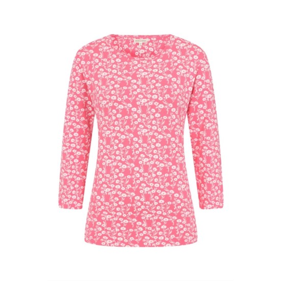 Fern Meadow Print Top- Pink