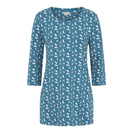 Francois Tunic- Polka Leaf Teal